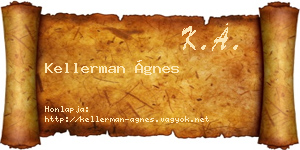 Kellerman Ágnes névjegykártya